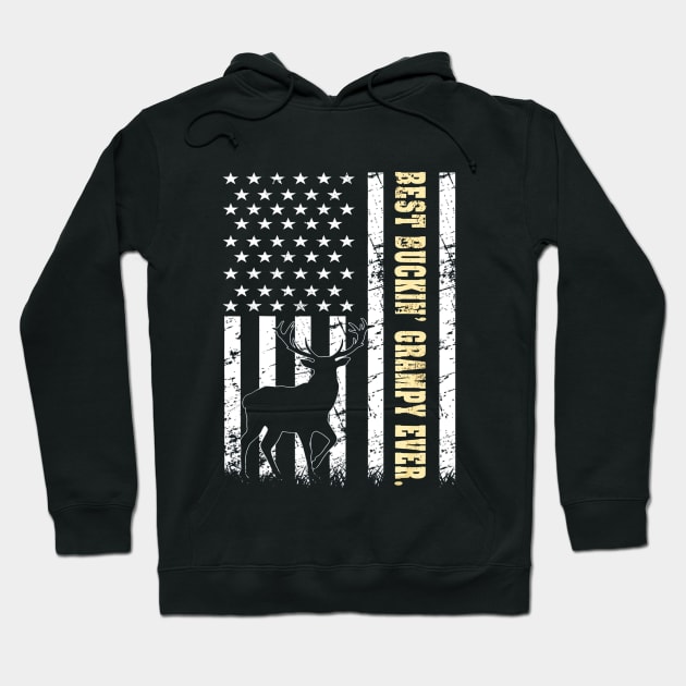 Flag Best Buckin GRAMPY Ever Deer Hunting Hoodie by Kiwistore